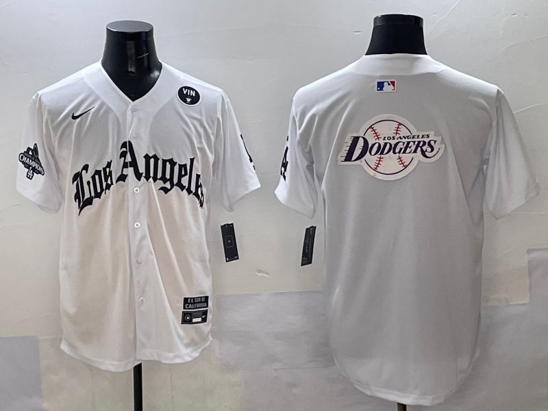 Men Los Angeles Dodgers Blank White Five generations Joint Name 2025 Nike MLB Jersey style 78